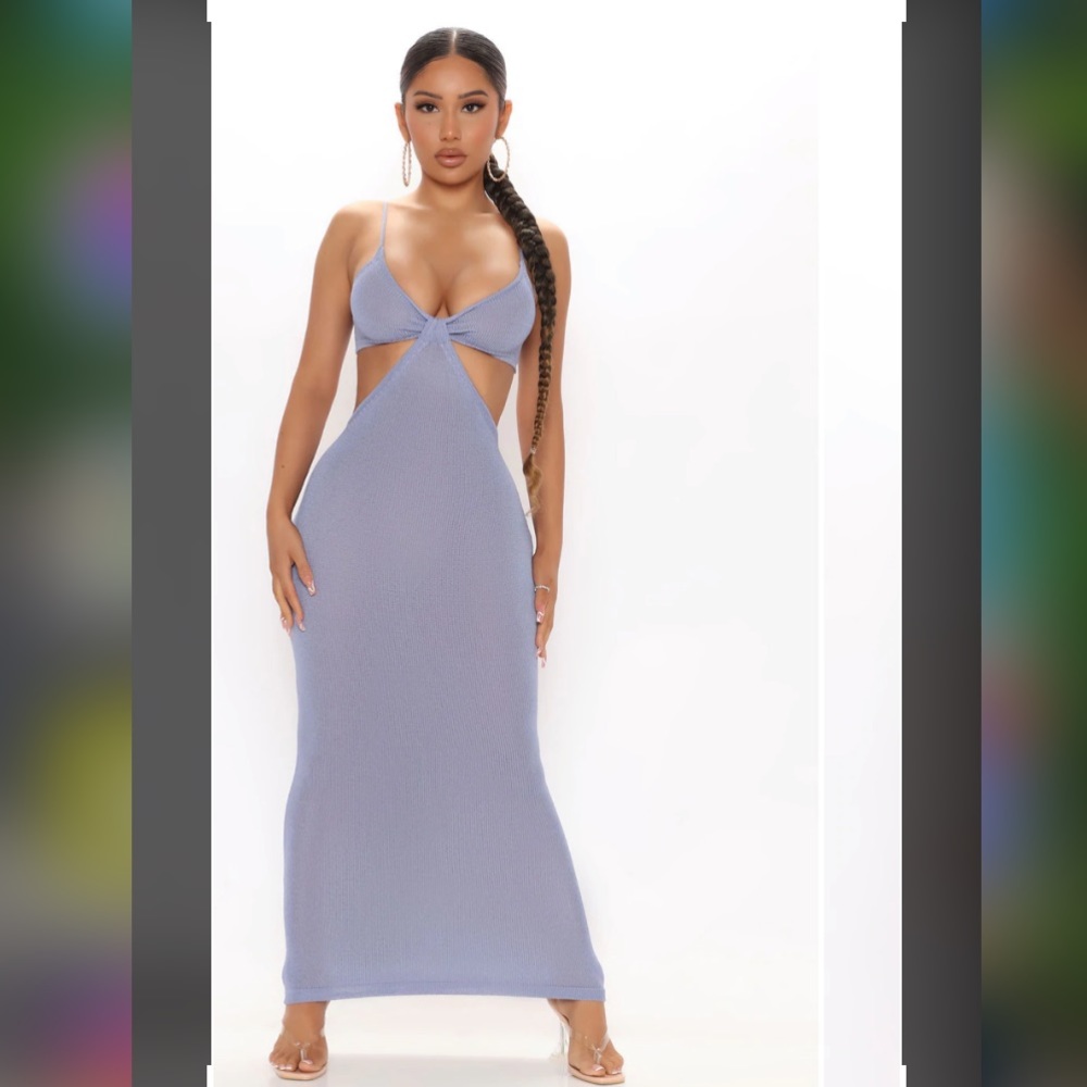 Sexy Beach Knit Cut Out Maxi Dress Size Large
